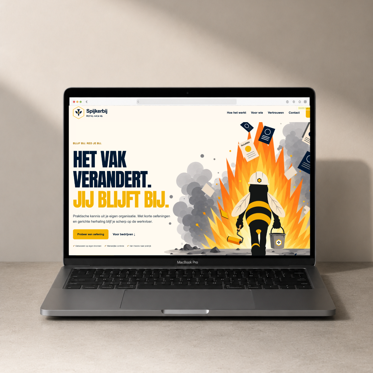 visual van de website van Spijkerbij van Digismederij